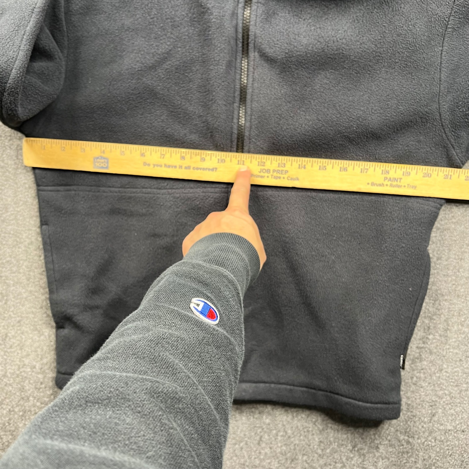 Vintage Campmor Fleece Jacket Mens M Gray Polartec Full Zip Mock Neck Outdoor — image 5 of 8